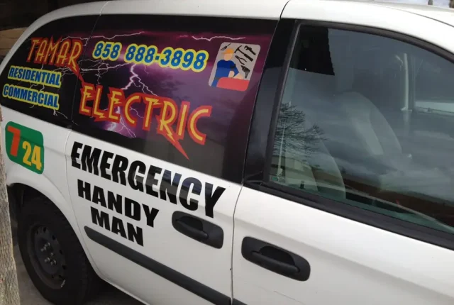 Tamar Electric service van with residential and commercial lettering